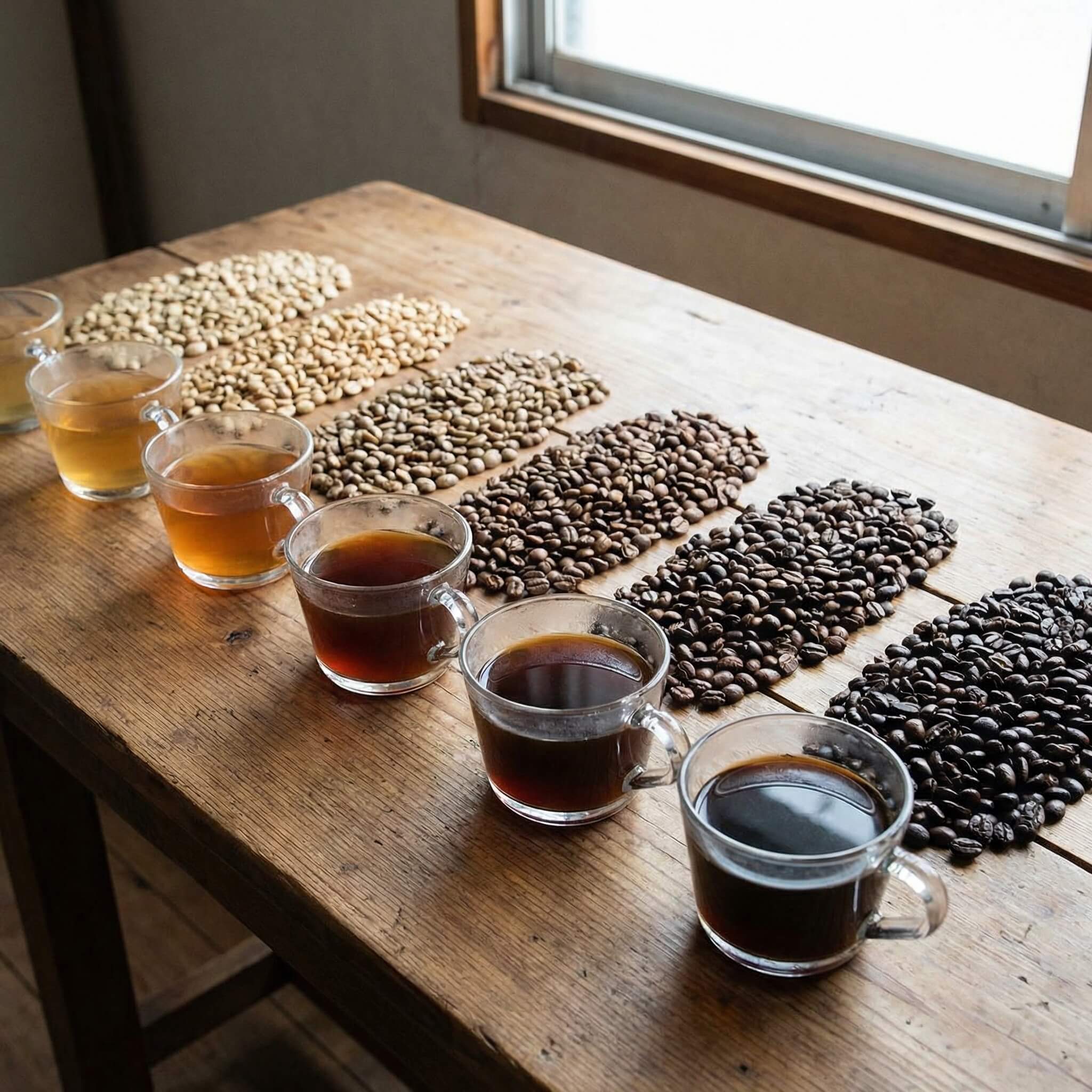 로스팅되어있는 홀빈원두들