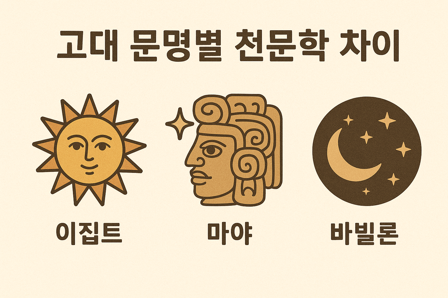 고대 문명별 천문학 차이 이미지
