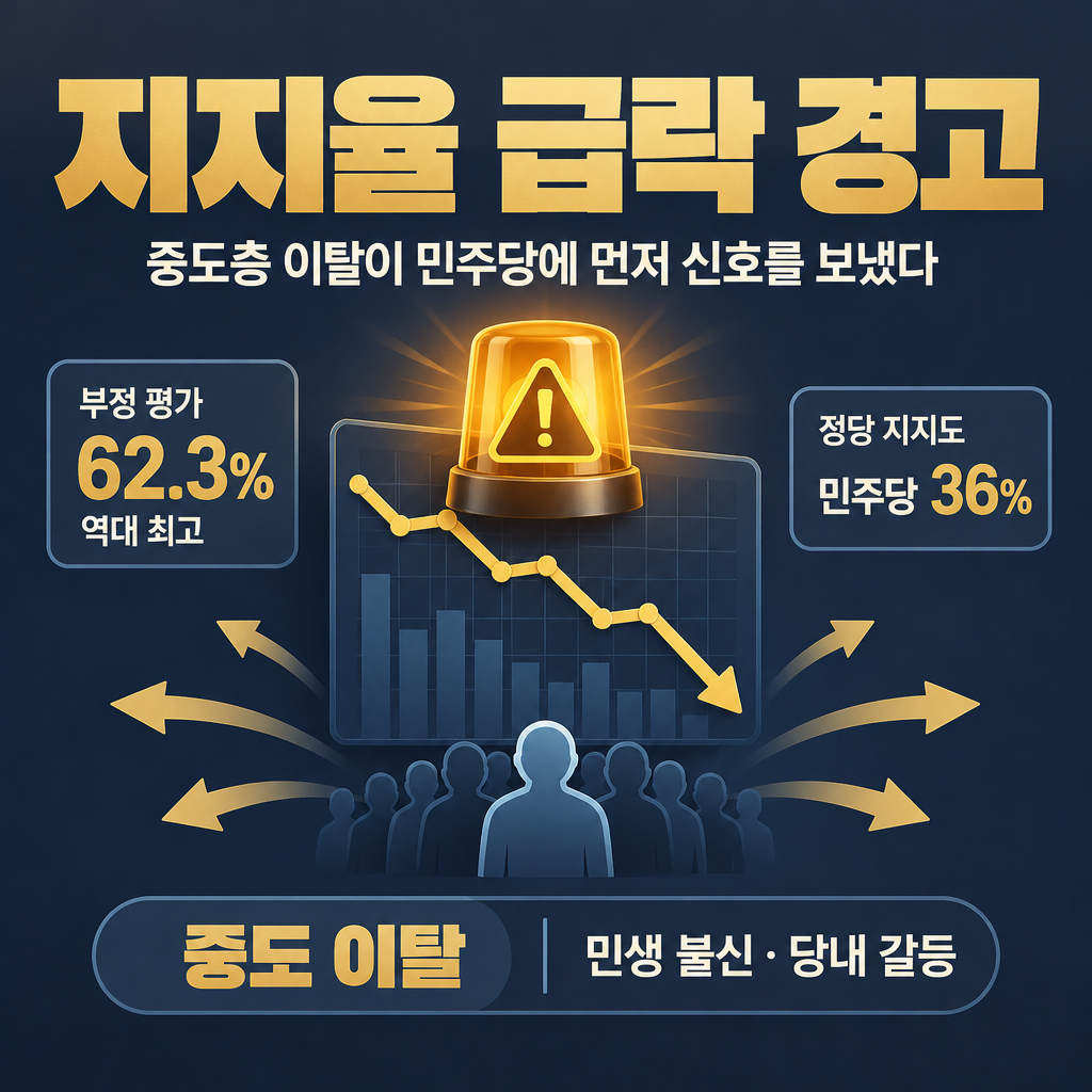 지지율 급락 경고