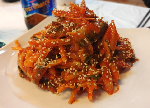 6시내고향 남해 멸치회무침 멸치쌈밥