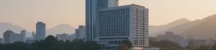 강원랜드 주가 확인을 위해 멀리 바라보는 모습