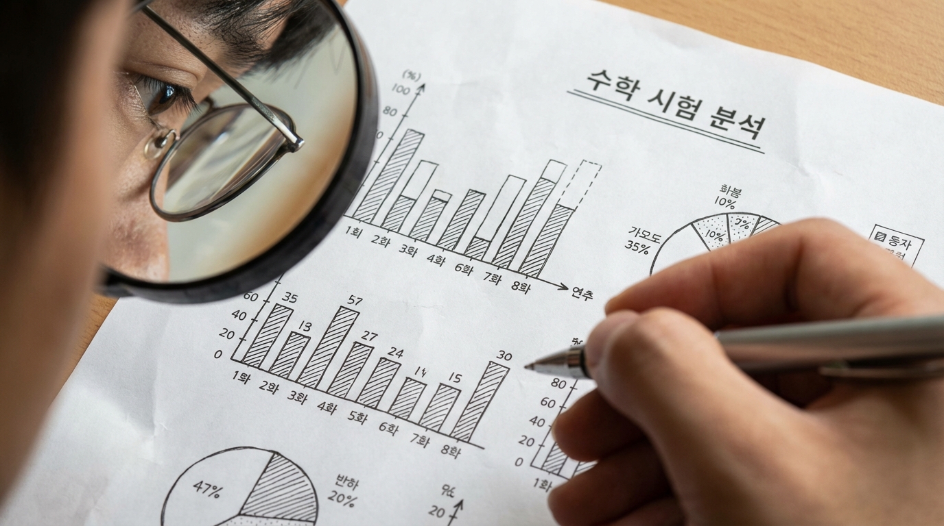 SKCT 수리 및 자료해석 영역의 복잡한 그래프와 도표 분석 이미지