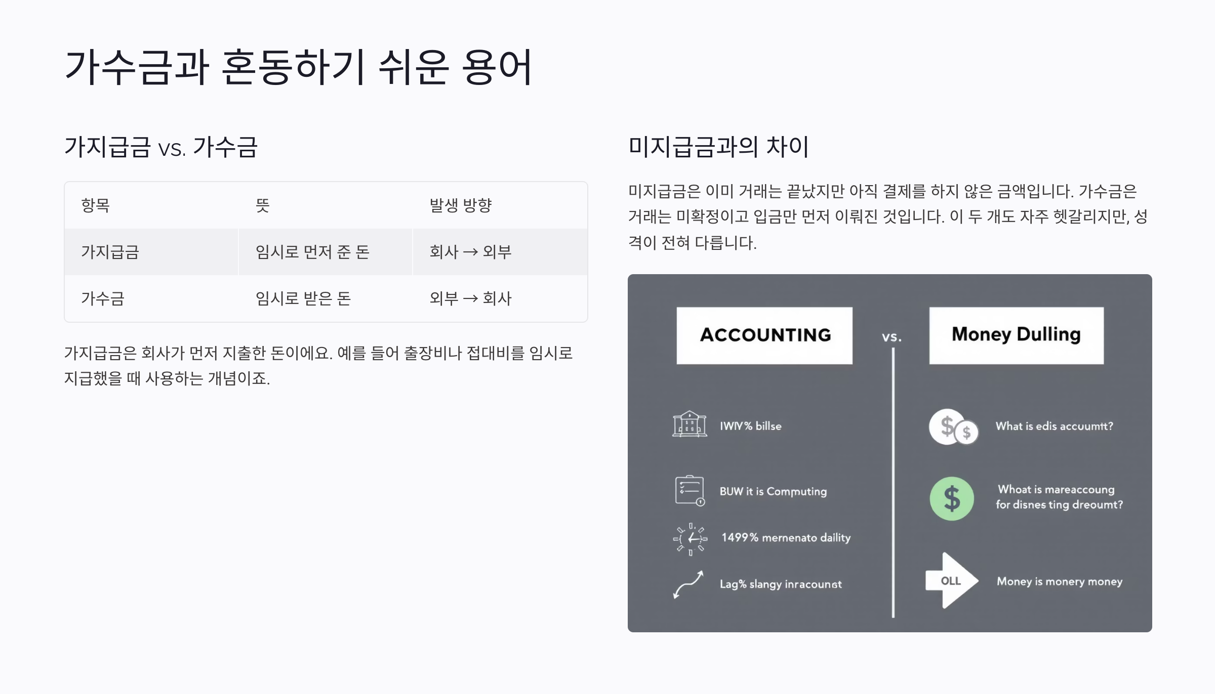 가수금 이란