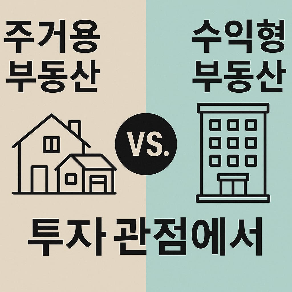 주거용 부동산과 수익형 부동산, 투자 관점에서의 차이