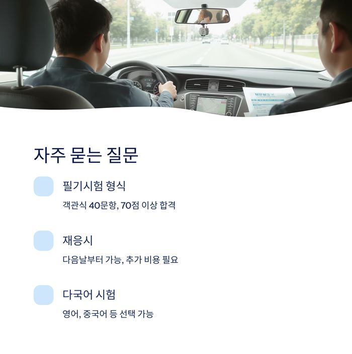 운전면허 시험 비용 필기 접수 예약 방법 요약 이미지
