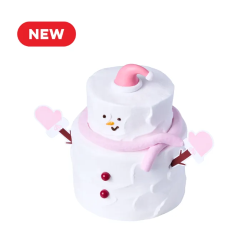 노티드 눈사람 케이크 - 크리스마스에 어울리는 귀여운 케이크