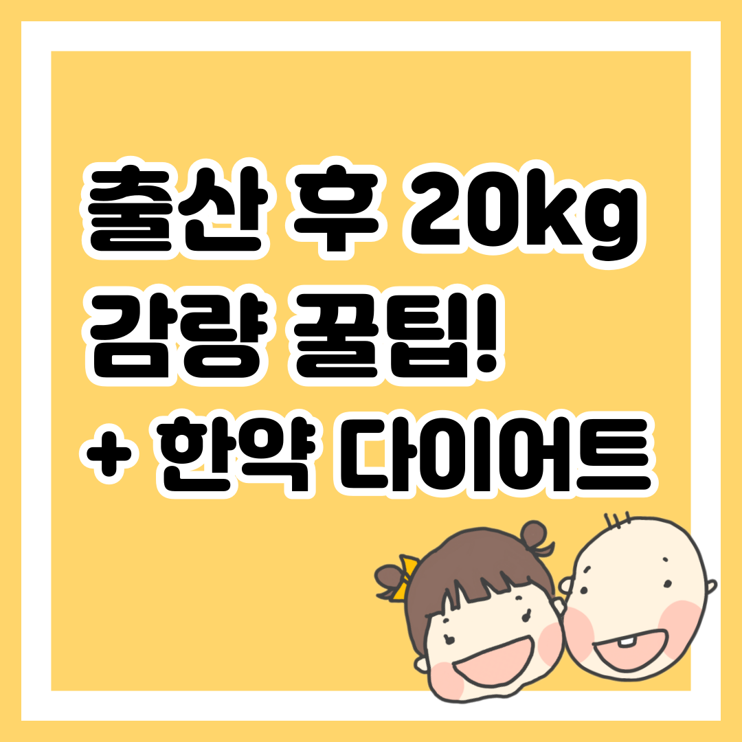 출산 후 20kg 감량 꿀팁! 한약 다이어트