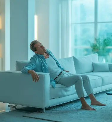 통증으로 괴로하는 이미지