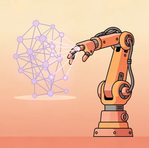 로봇팔 예시 일러스트 이미지