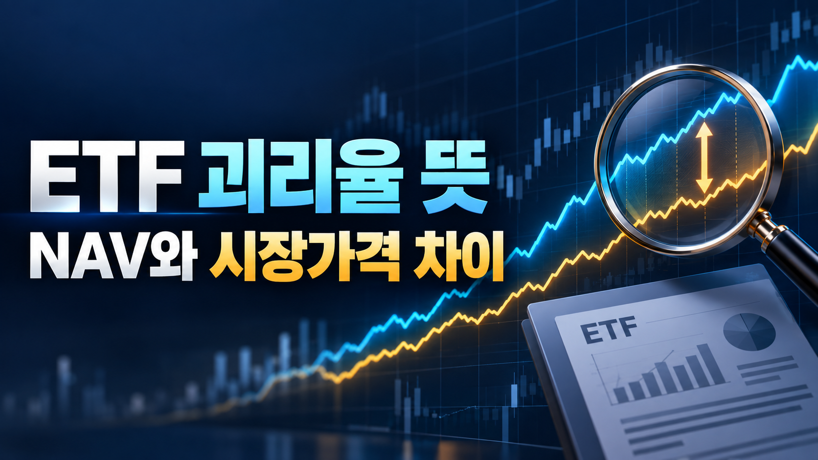 ETF 괴리율 뜻과 NAV 시장가격 차이를 설명하는 대표 이미지