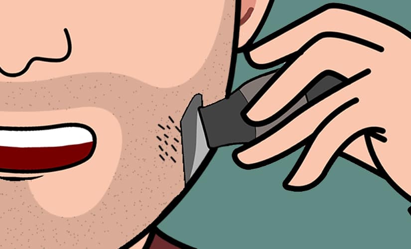 수염 제모 일러스트