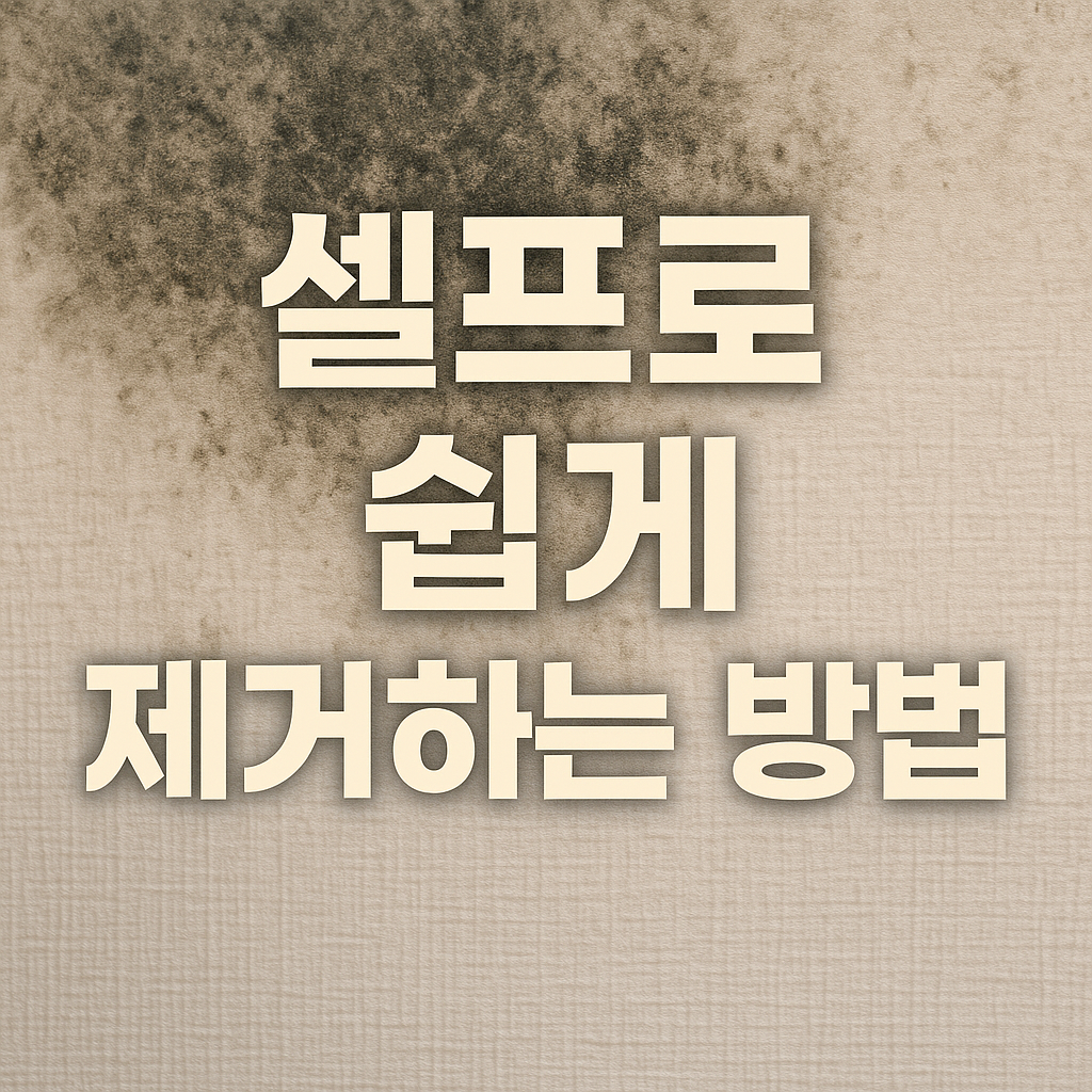 셀프로 쉽게 제거하는 방법