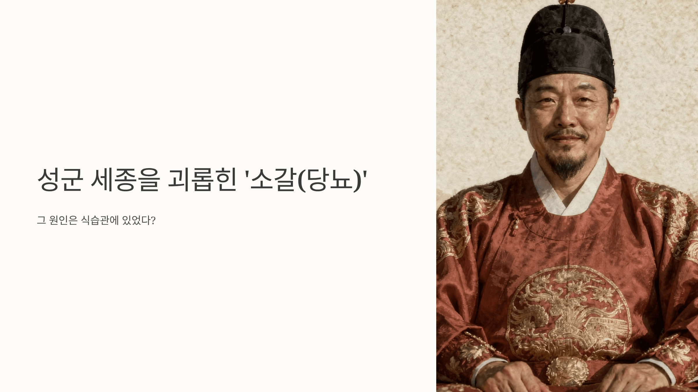 세종대왕 사진입니다.