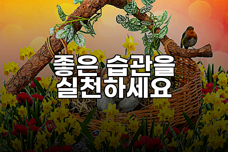 좋은 습관을 실천하세요