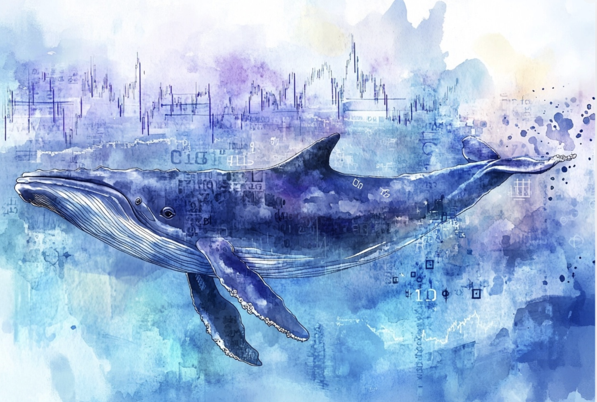 고래 수채화 이미지 사진