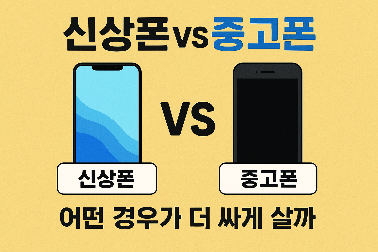 중고폰 vs 신상폰