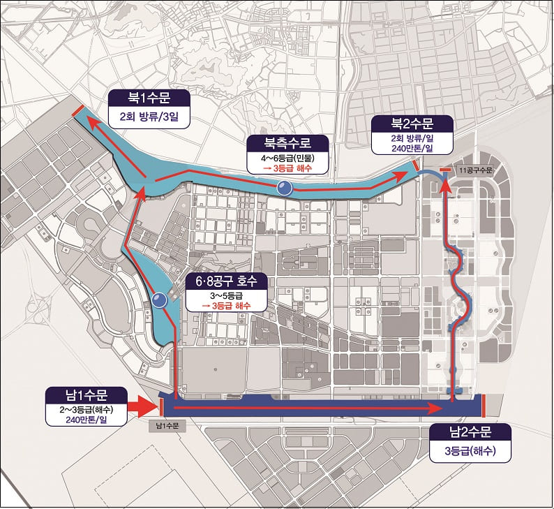 송도 친수도시 조성 워터프런트 첫 단계 사업 준공
