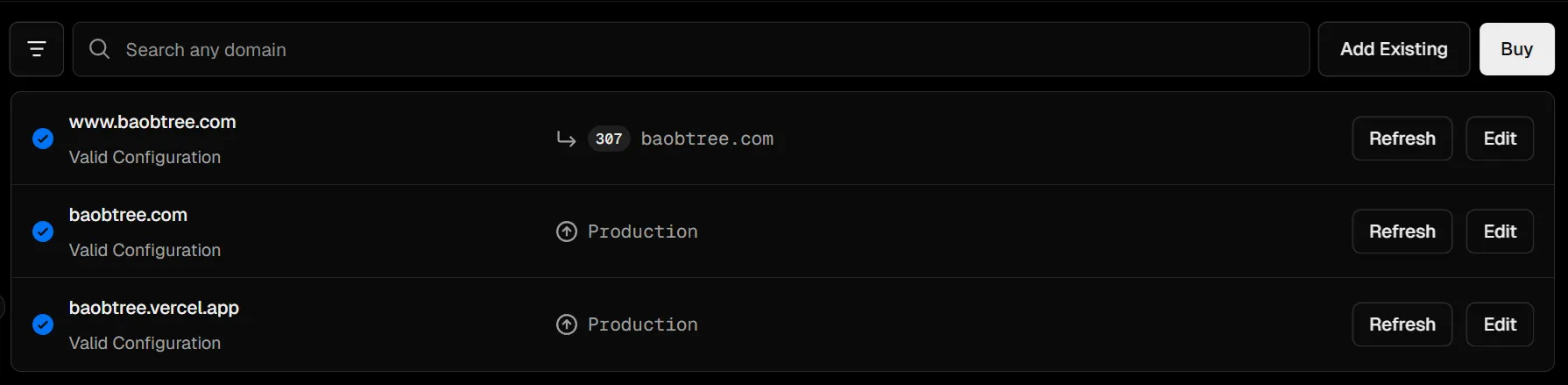Vercel Import Git Repository GitHub Account Domain