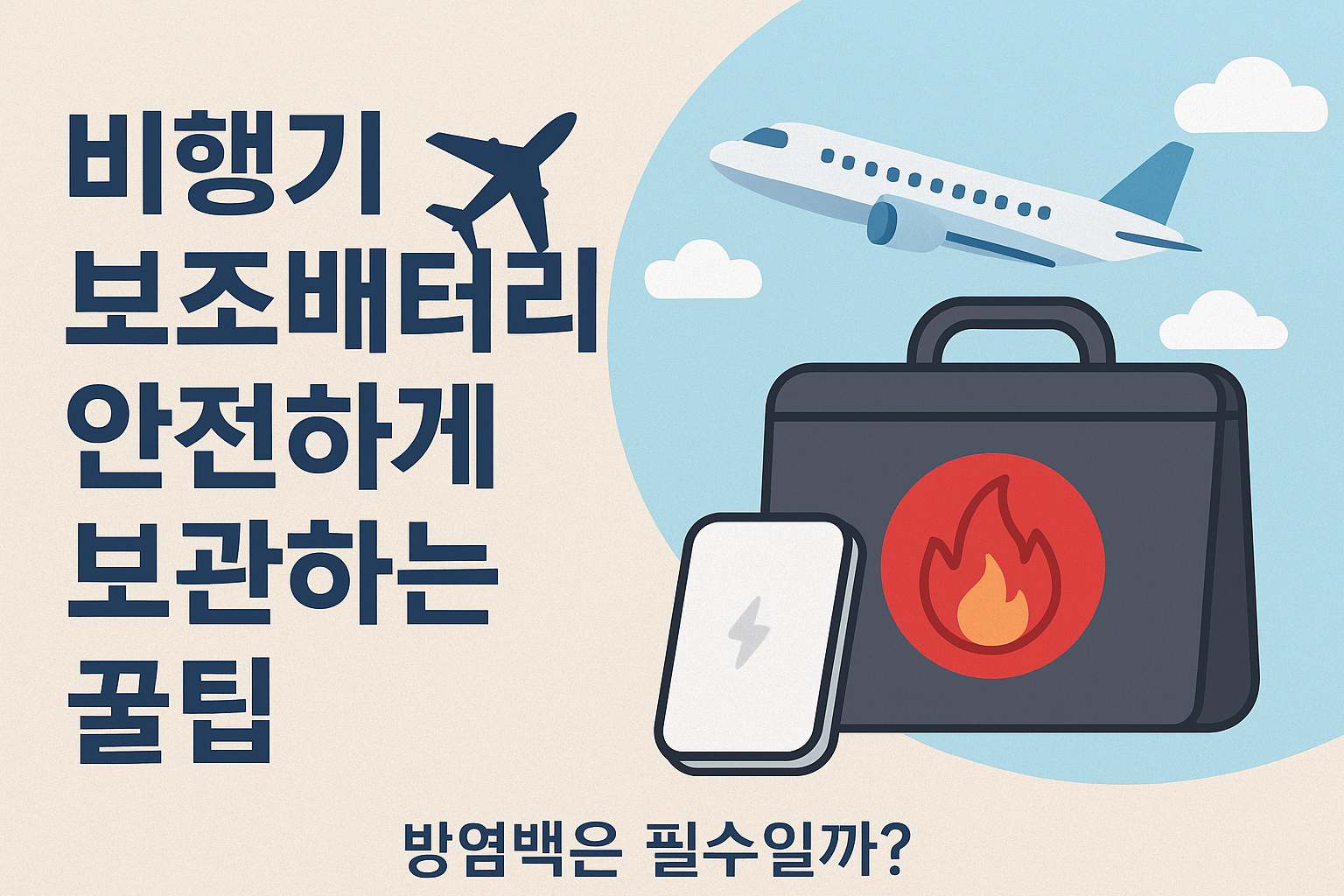 비행기보조 배터리 안전하게보관하는꿀팁/사진