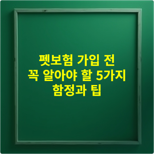 펫보험 가입 전 꼭 알아야 할 5가지 함정과 팁