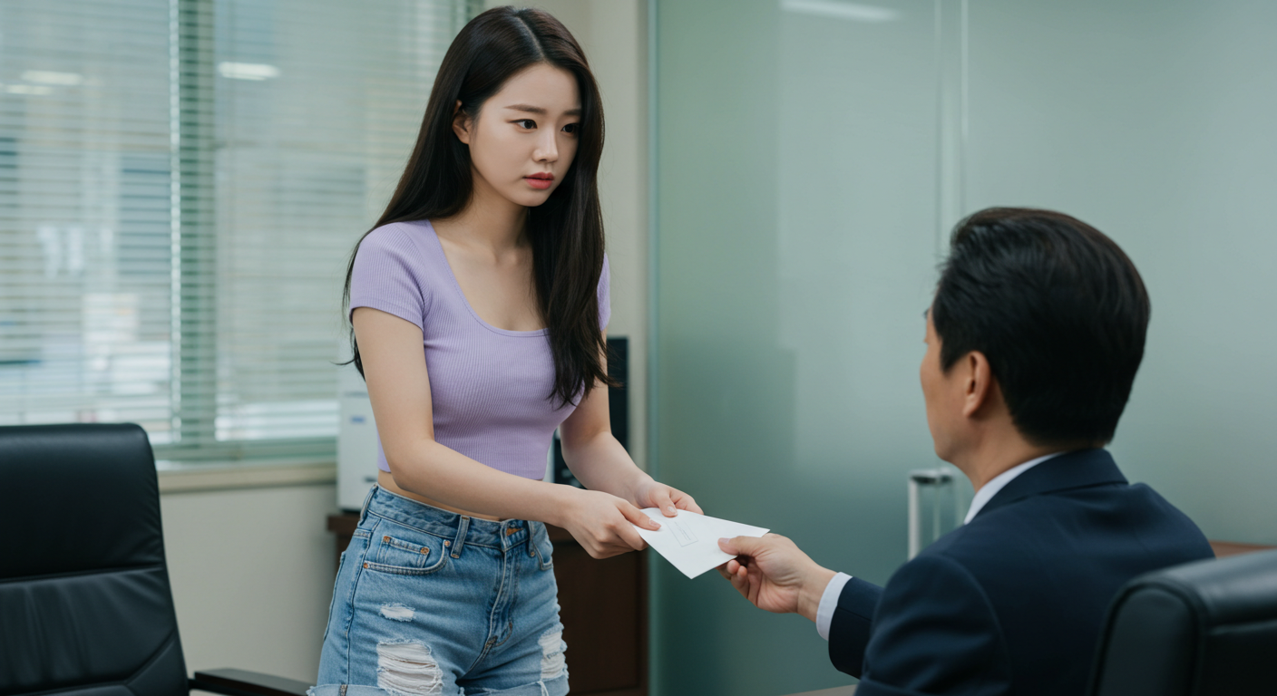 사표를 내는 한국 여성