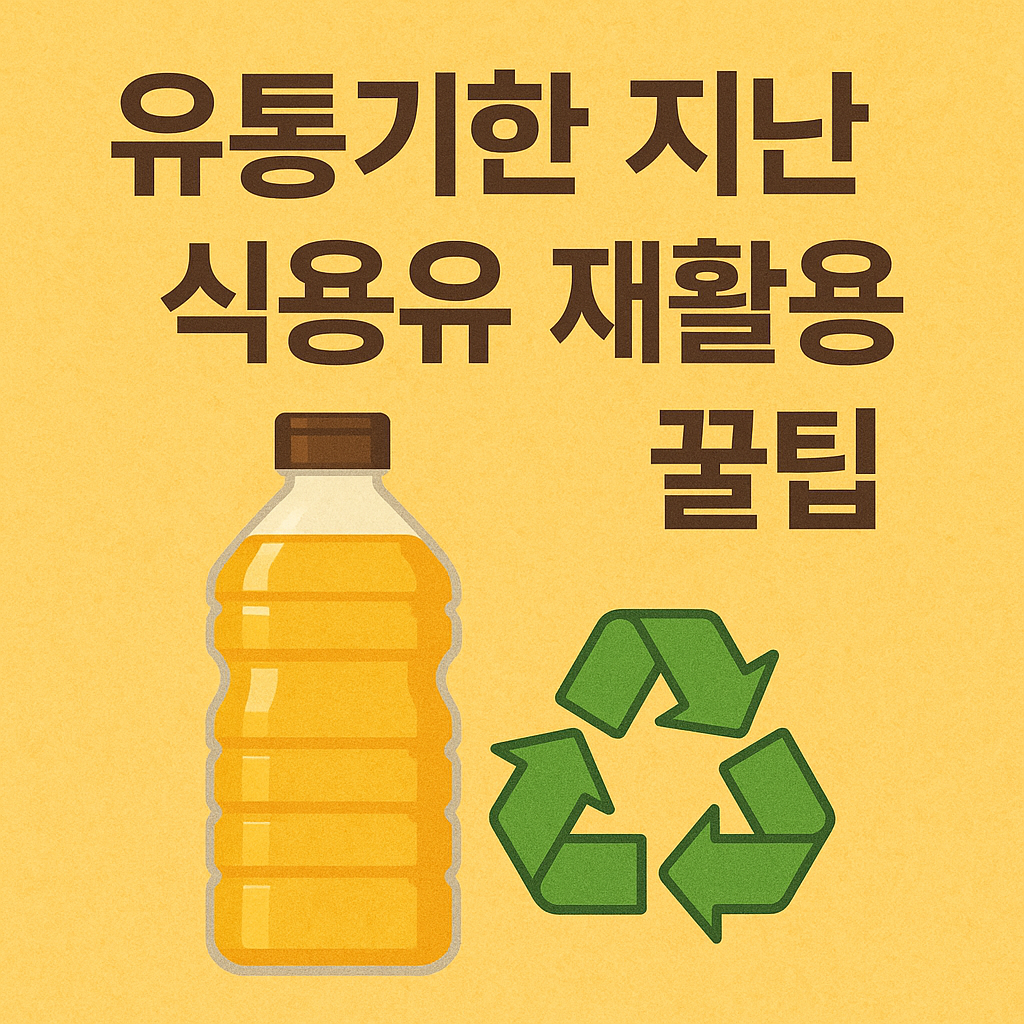유통기한 지난 식용유 재활용 꿀팁