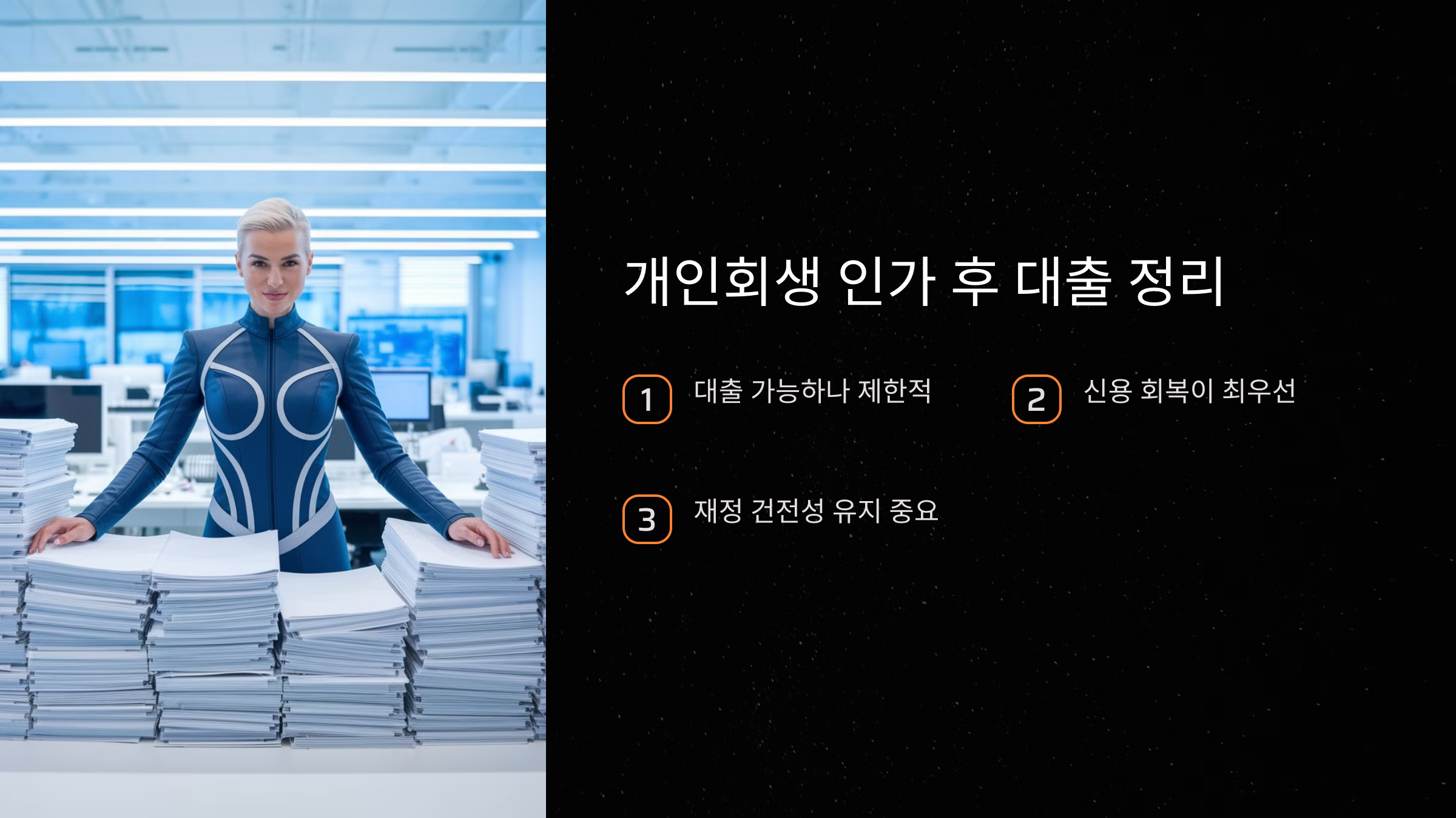 신용 회복과 재정 건전성을 유지하는 것이 더 중요한 포인트