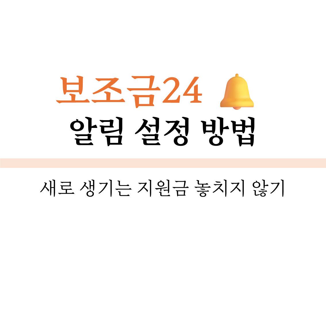 보조금24 신청 알림 설정 방법 — 새로 생기는 지원금 놓치지 않기