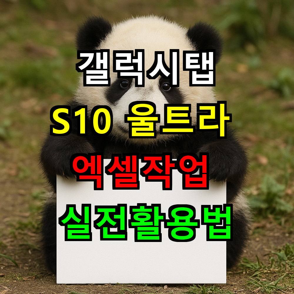 갤럭시탭S10울트라 엑셀작업 실전활용법