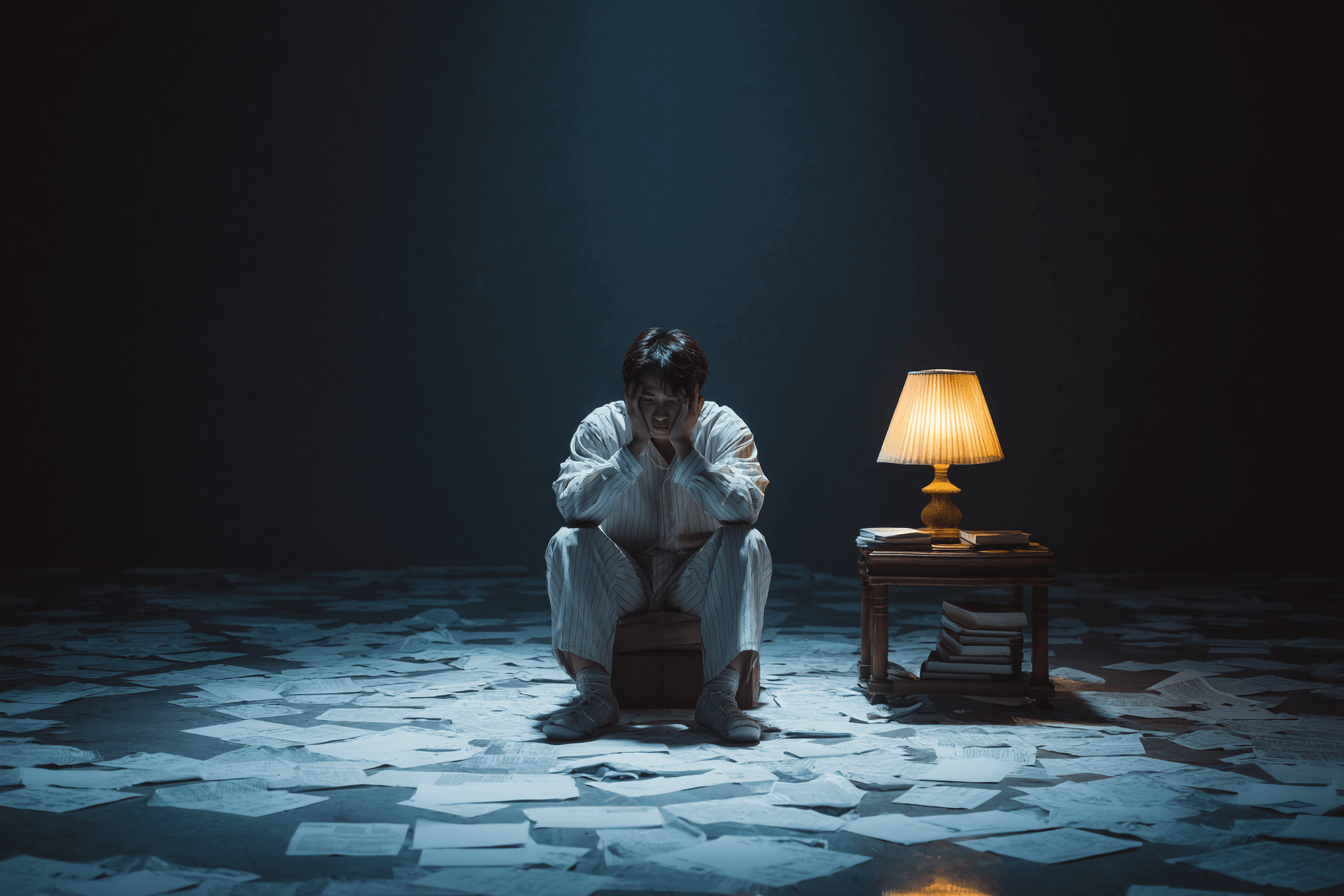 서류들을-펼쳐놓고-고민중인-남성