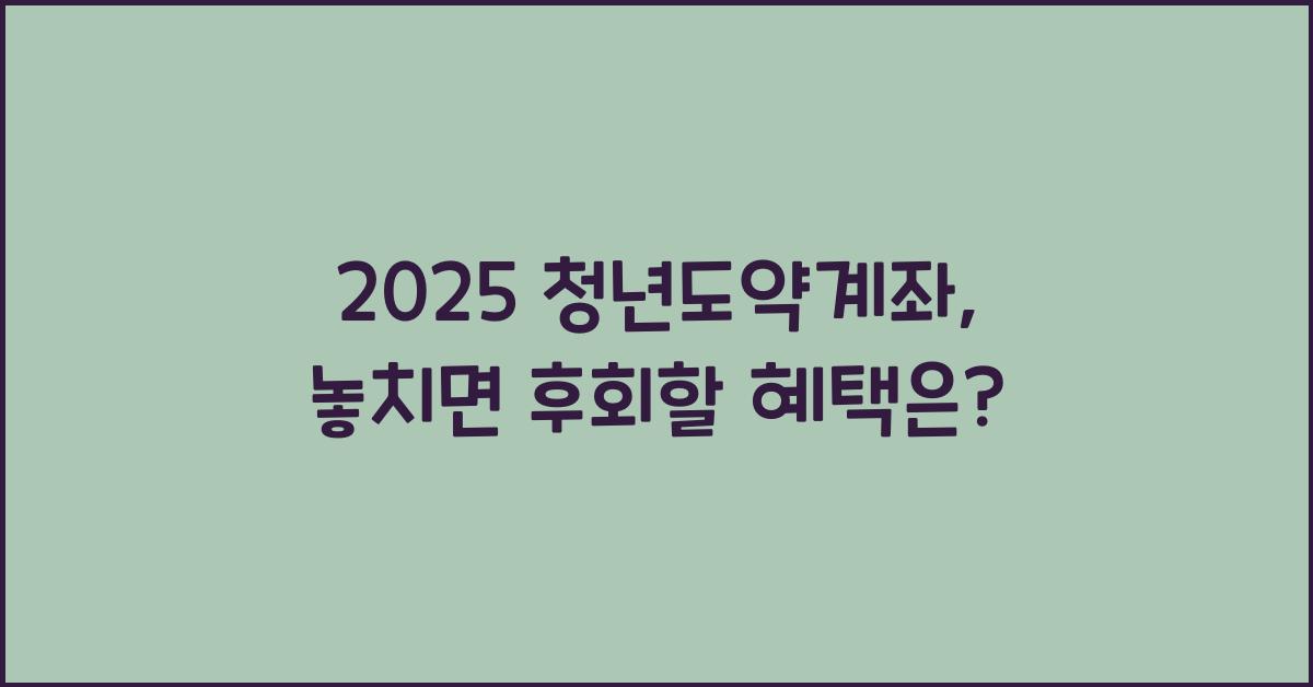 2025 청년도약계좌