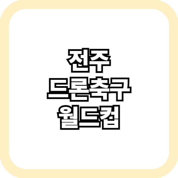 전주 드론축구 월드컵