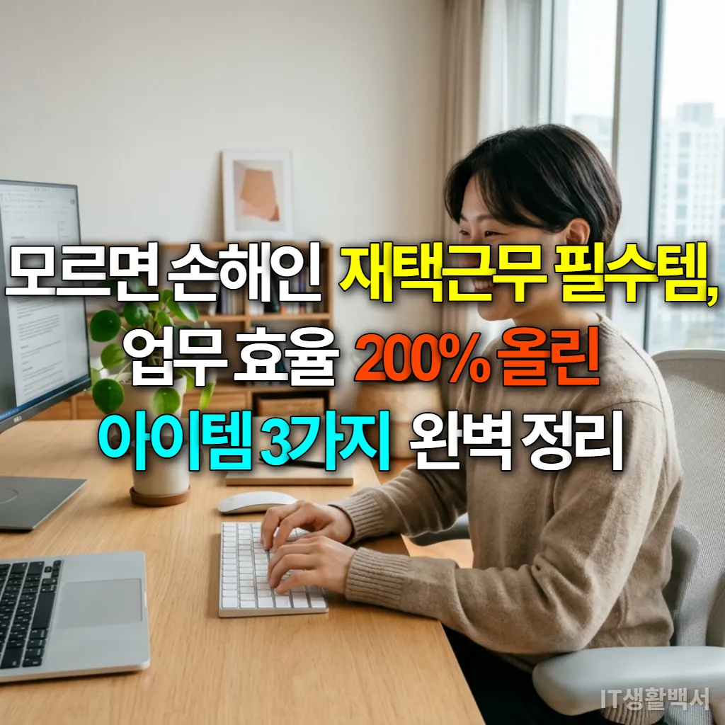 깔끔하고 효율적으로 꾸며진 한국 가정의 재택근무 공간