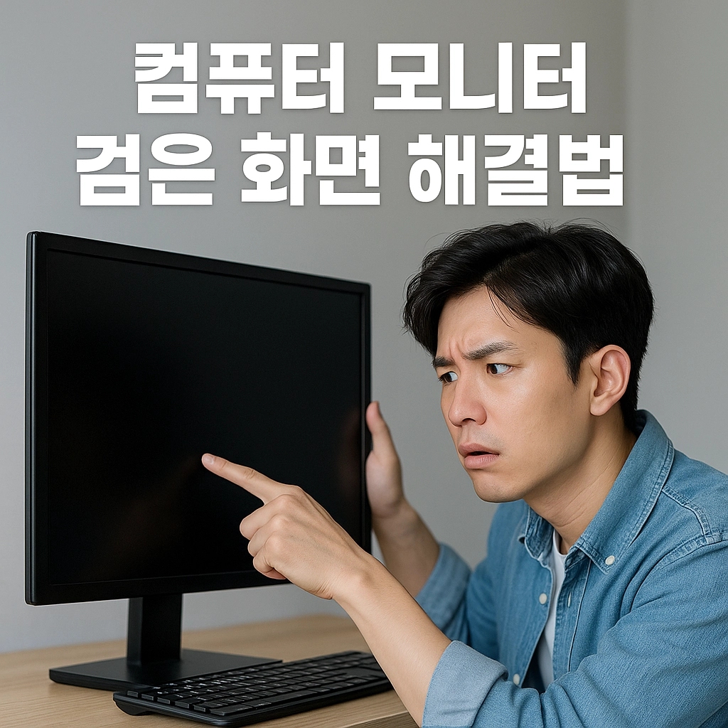 컴퓨터 모니터 검은 화면 해결법