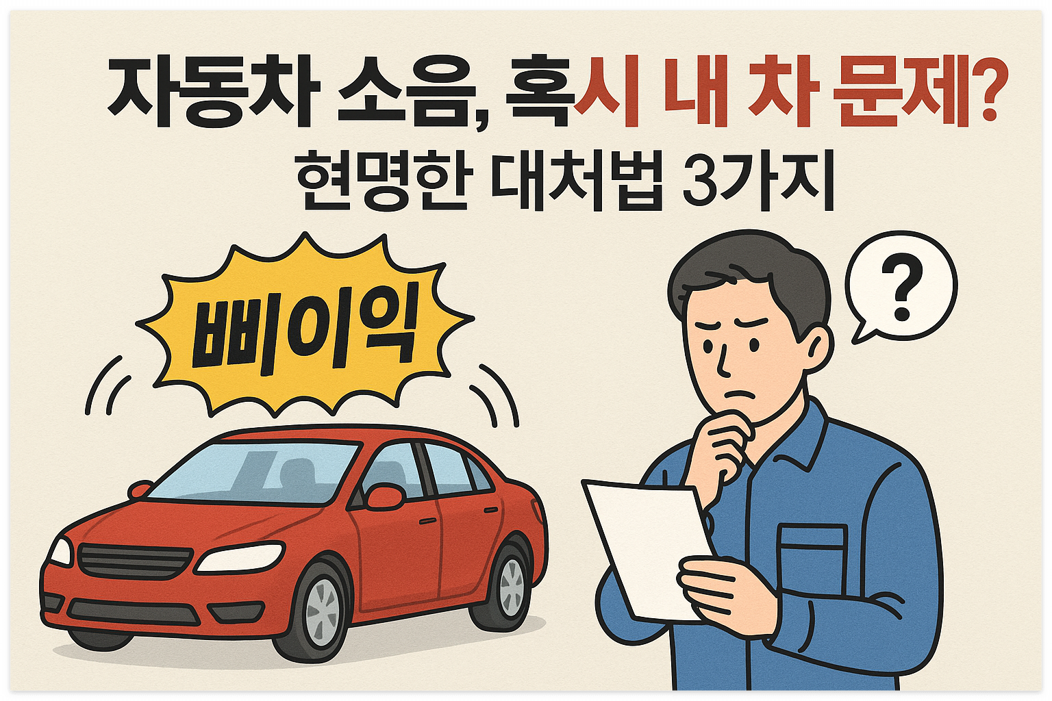 자동차소음문제,혹시내차문제 현명한대처법3가지