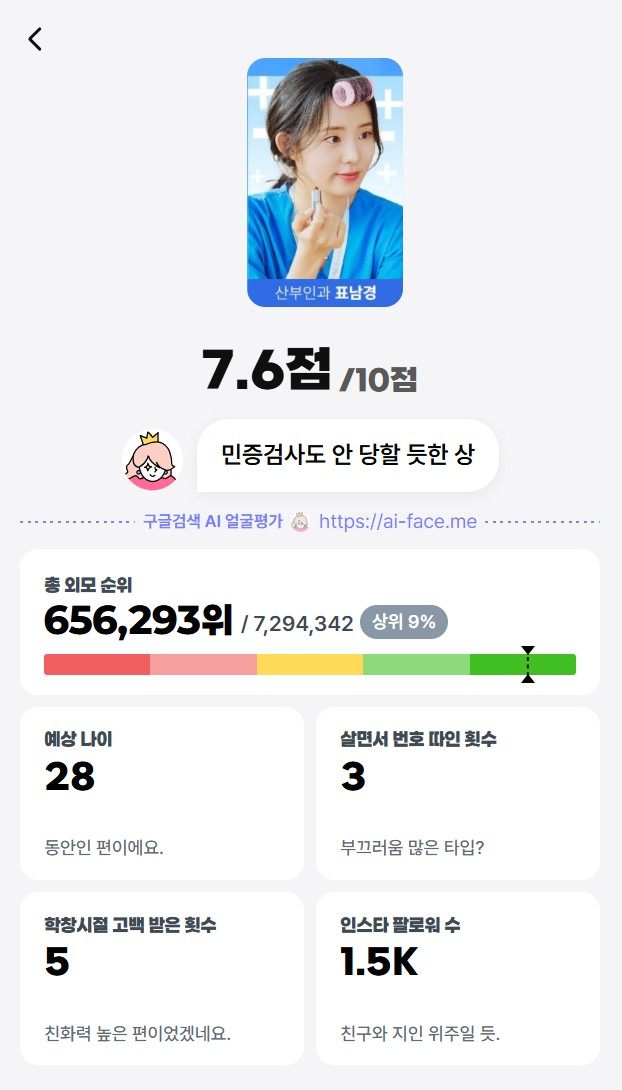 재미로 보는 ai얼평