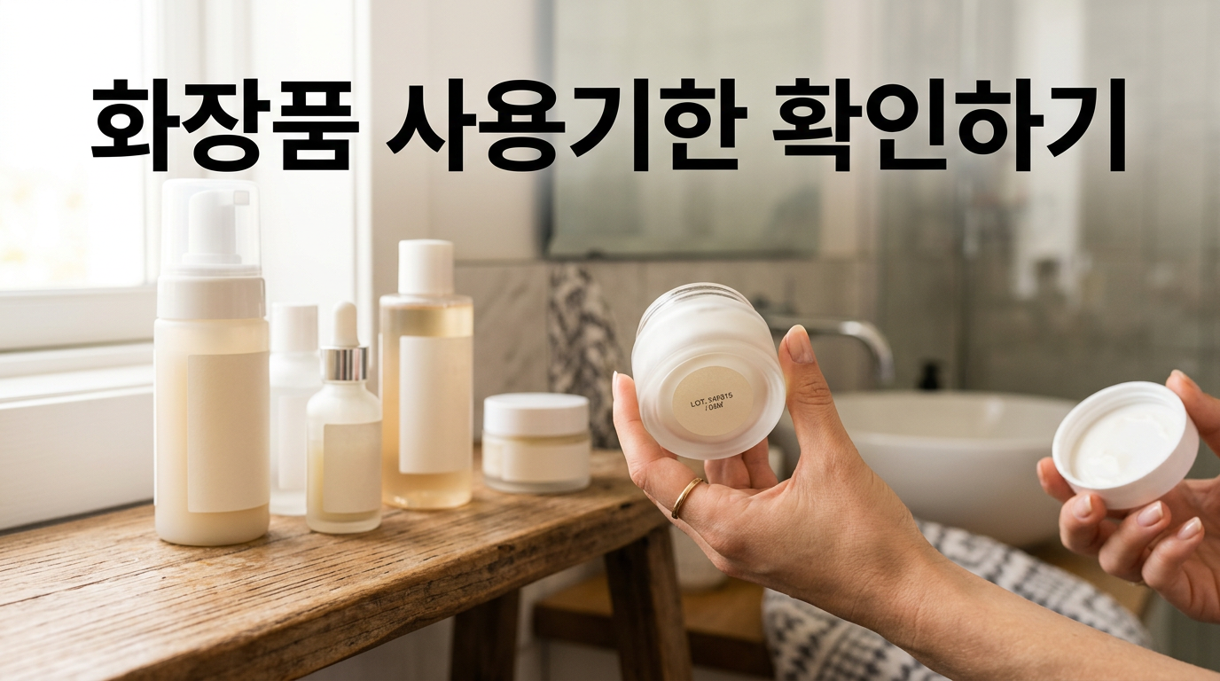 화장품 PAO 마크와 전성분표를 보여주는 사진