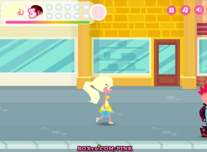 눈빛보내기-공주편-플래시게임-시작-화면