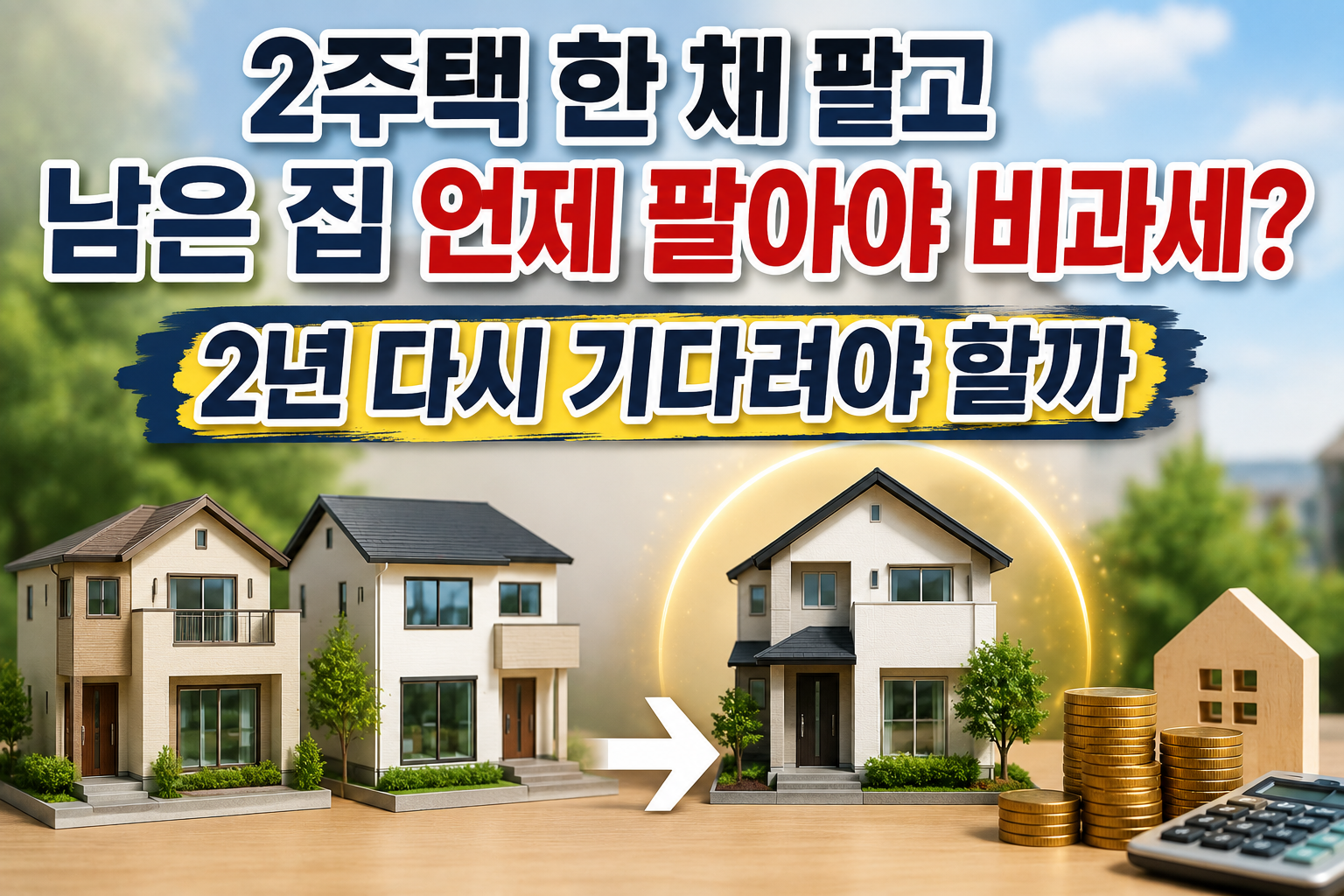 2주택 한 채 팔고 남은 집 언제 팔아야 비과세? 2년 다시 기다려야 할까 관련 사진