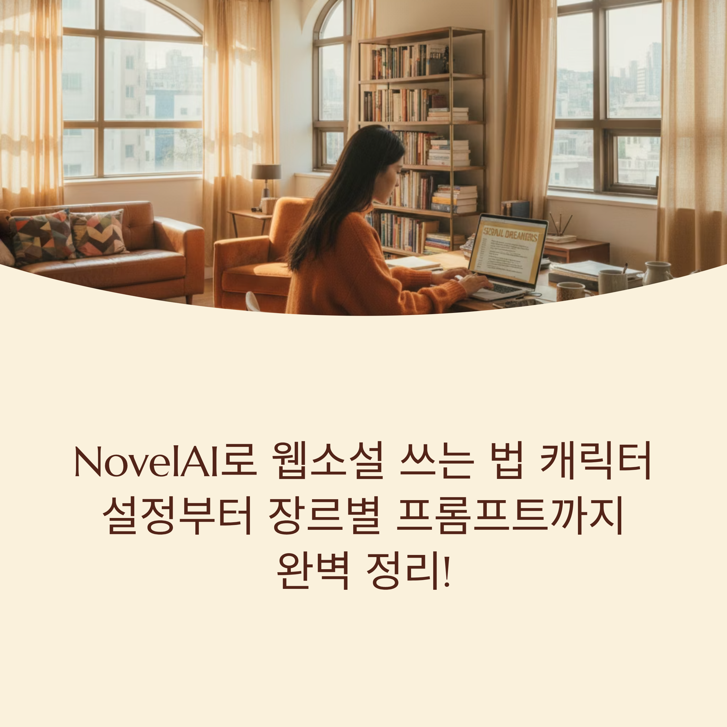 AI로 웹소설을 자동으로 쓴다고? NovelAI로 장르별 프롬프트부터 캐릭터 설정, 이미지 생성까지! 초보도 쉽게 시작하는 웹소설 제작 가이드.