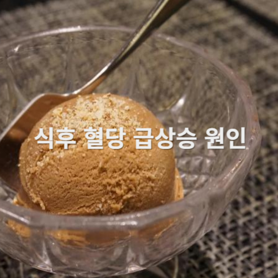 식후 혈당 급상승 원인 아이스크림