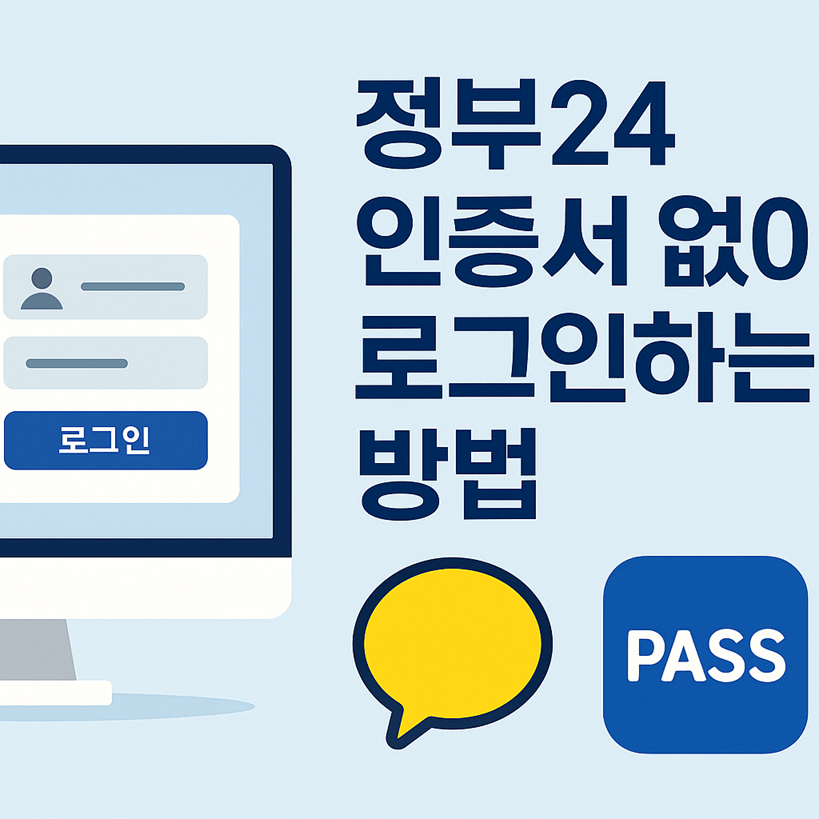 정부24 인증서 없이 로그인하는 방법