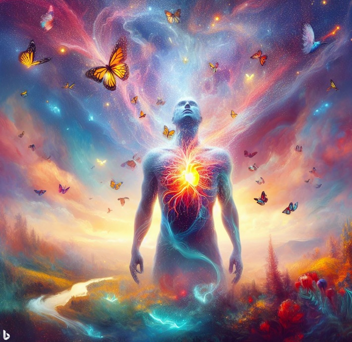 속마음이 다 보이는 남성의 모습(made by Bing)