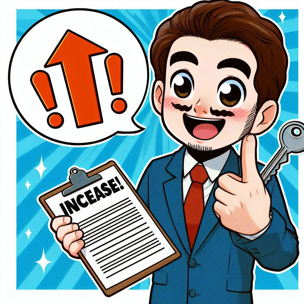 집주인이 집세를 올리고 싶어 해.