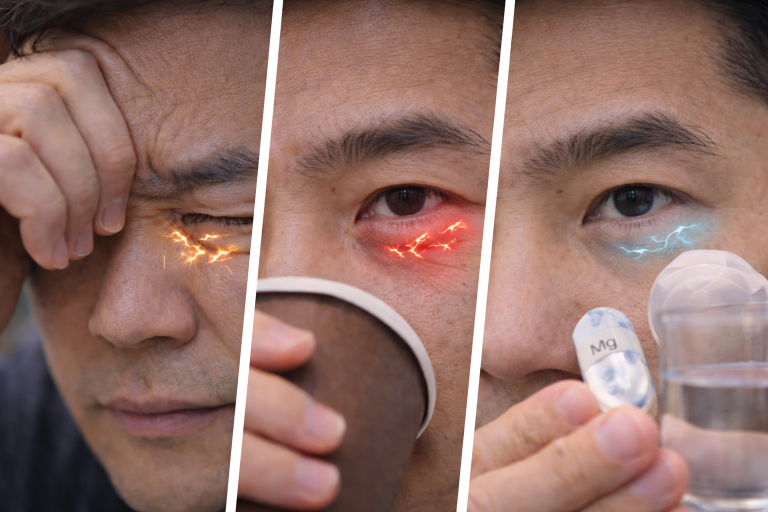 눈 밑 떨림 원인별 차이 관련 사진