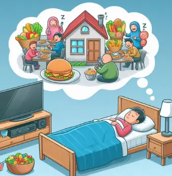 집에 사람들이 음식 먹는 꿈해몽