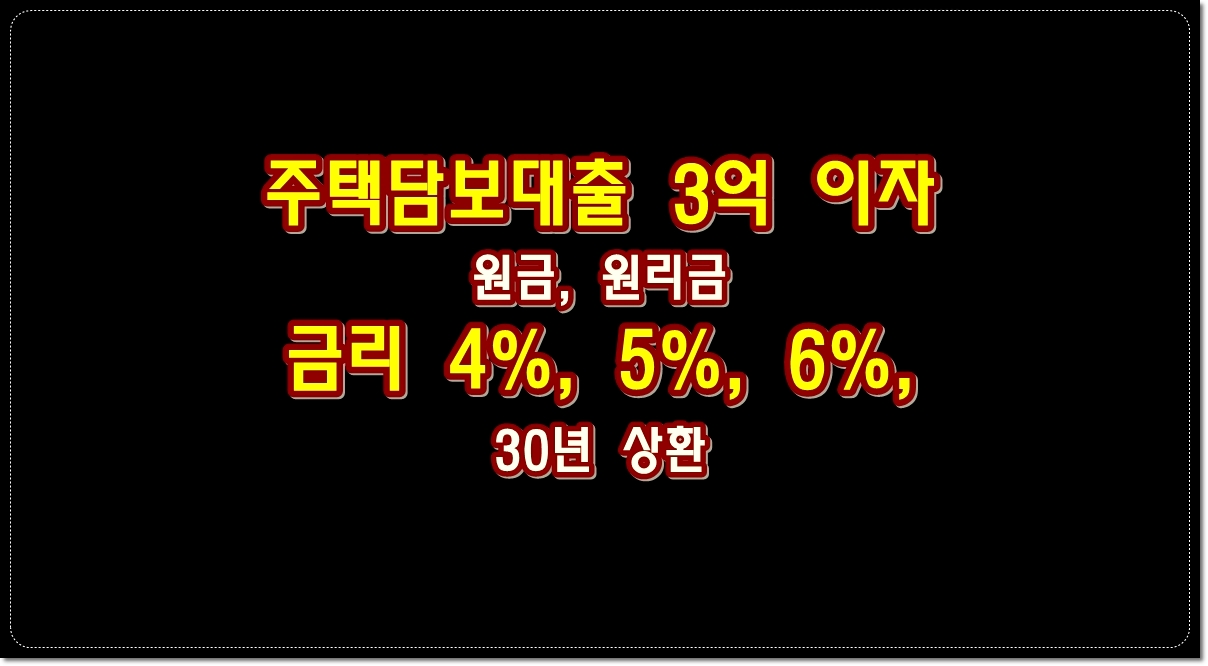 주택담보대출-3억-이자-및-원리금