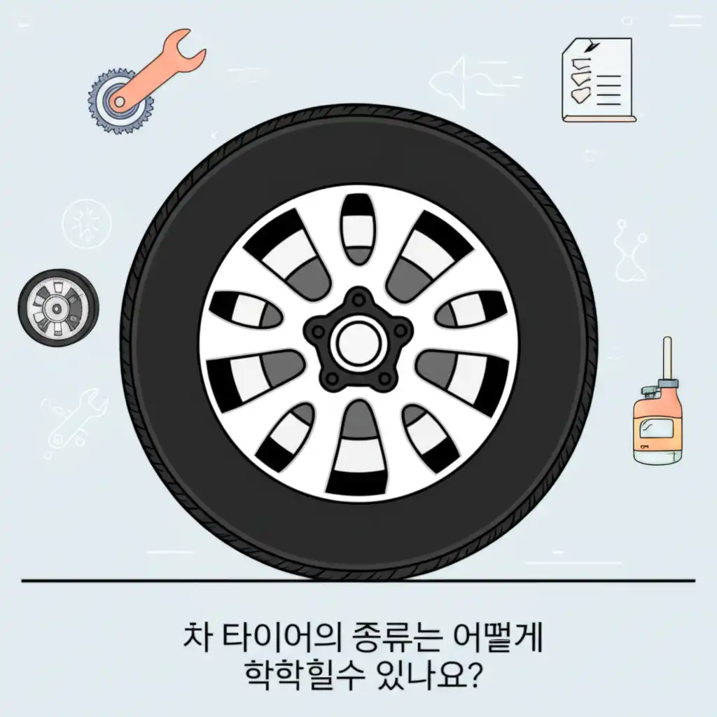잘못된 타이어 선택이나 관리로 인한 흔한 문제점 및 해결책을 보여주는 이미지