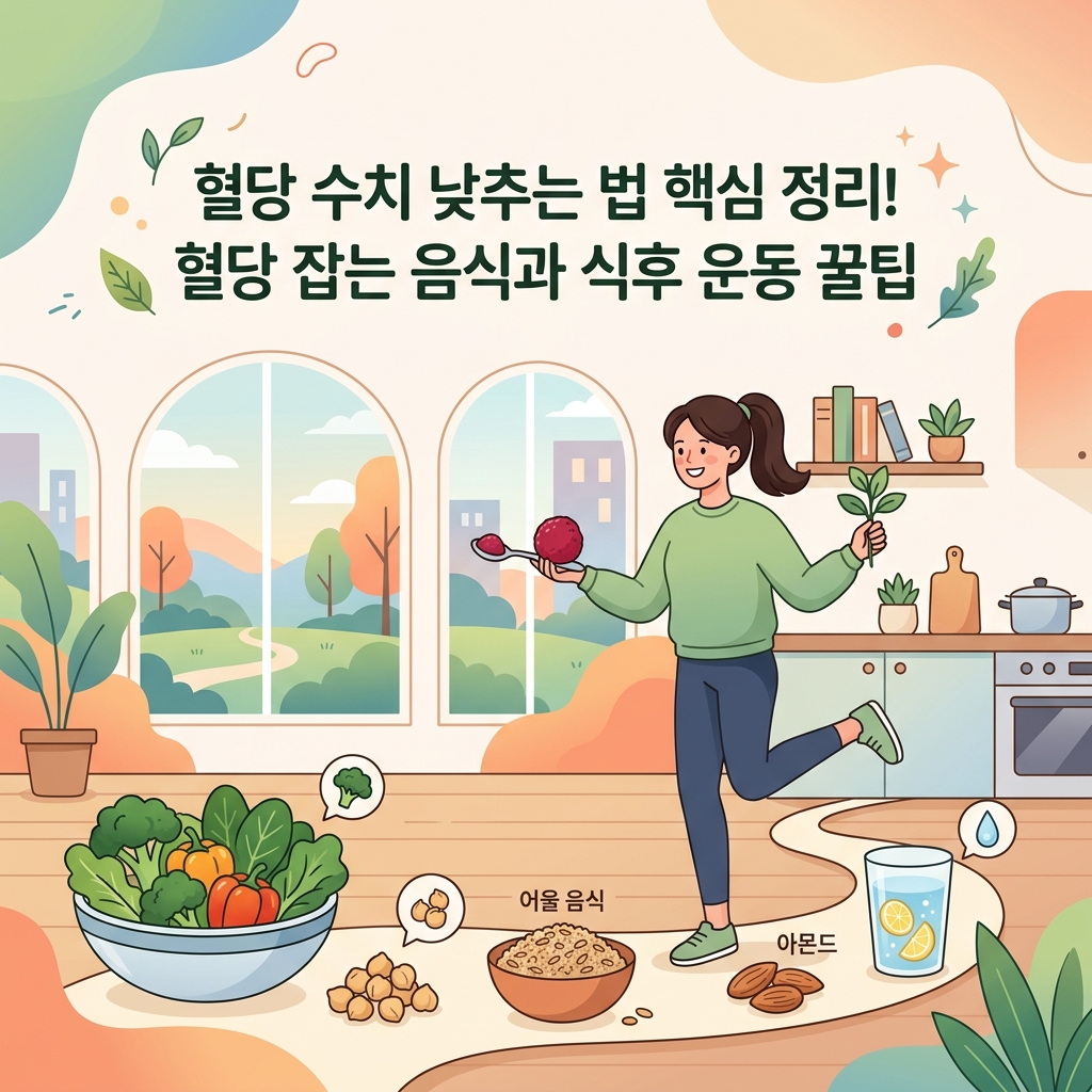 2026년 혈당 수치 낮추는 법 핵심 정리! 혈당 잡는 음식과 혈당 운동 꿀팁