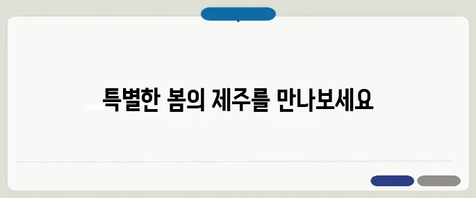 4월 제주도 가볼만한곳 10곳